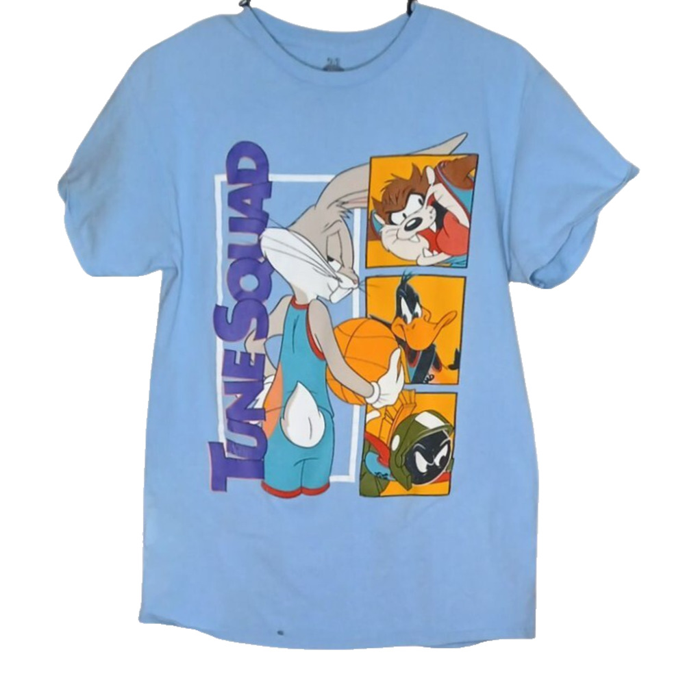 Space Jam A New Legacy Tune Squad T Shirt Mens M Crew‎ Light Blue Graphic Print - Picture 3 of 6